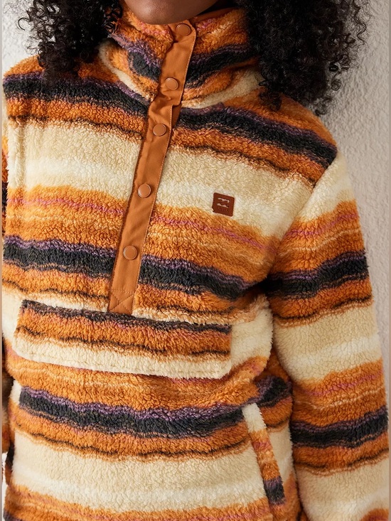 Billabong Sweaters - 🔮Billabong🔮Sunset Striped Fleece Pullover Sweater & Kangaroo Pouch